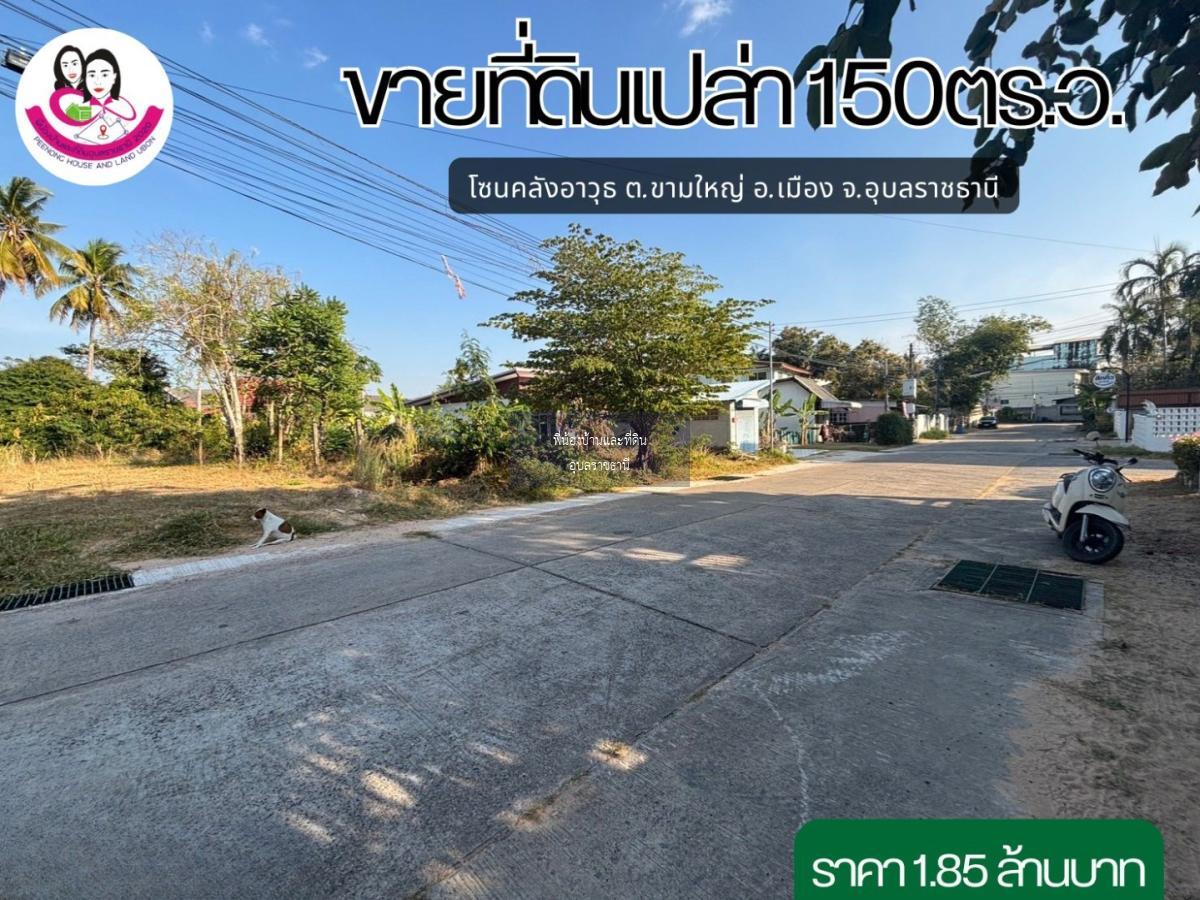 ขายที่ดินเปล่า โซนคลังอาวุธ ต.ขามใหญ่ อ.เมือง จ.อุบลราชธานี