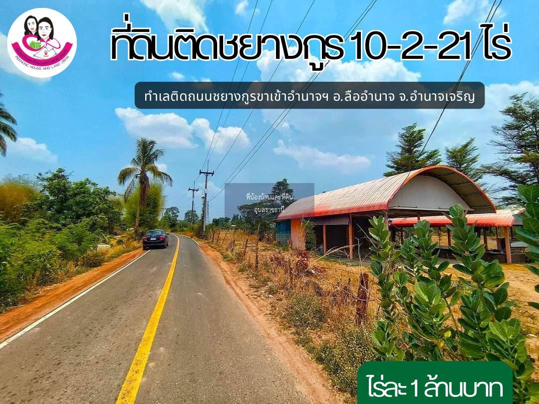 ขายที่ดินทำเลทอง ติดถนนชยางกูรขาเข้าอำนาจเจริญ 🚩อ.ลืออำนาจ จ.อำนาจเจริญ