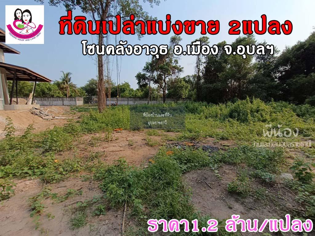 ขายที่ดินทำเลเมือง 100ตรว.  2แปลง‼️ โซนคลังอาวุธ ต.ขามใหญ่ อ.เมือง จ.อุบลราชธานี