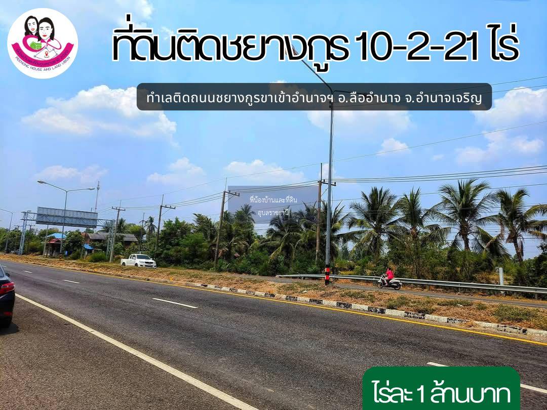 ขายที่ดินทำเลทอง ติดถนนชยางกูรขาเข้าอำนาจเจริญ 🚩อ.ลืออำนาจ จ.อำนาจเจริญ