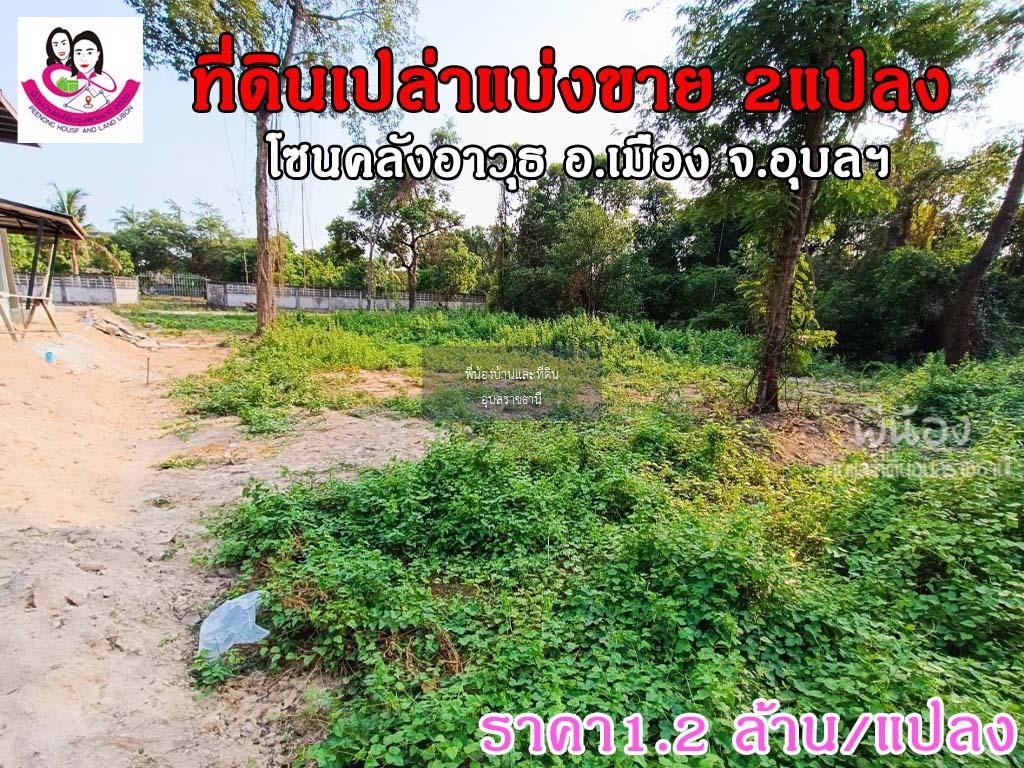 ขายที่ดินทำเลเมือง 100ตรว.  2แปลง‼️ โซนคลังอาวุธ ต.ขามใหญ่ อ.เมือง จ.อุบลราชธานี