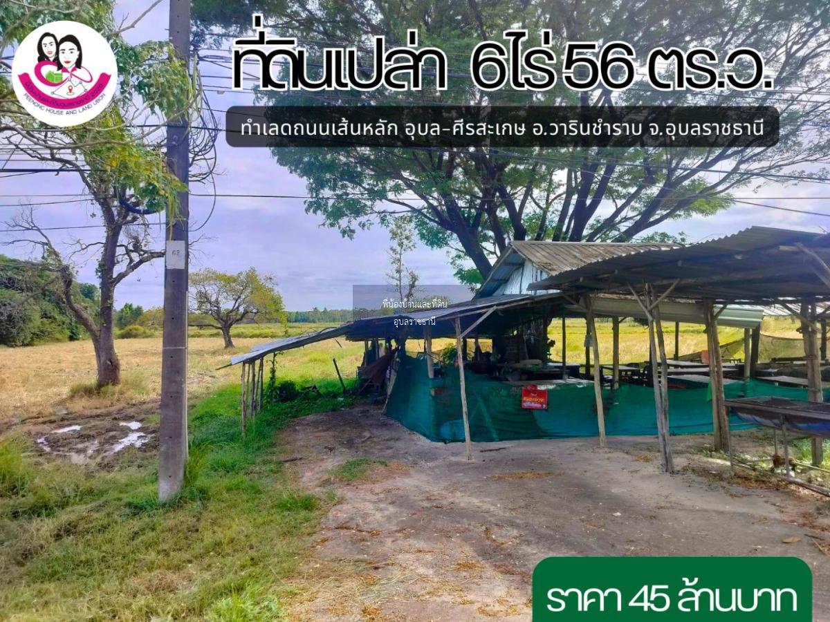 ขายที่ดินเปล่าติดถนนเส้นหลัก อุบล-ศีรสะเกษ 