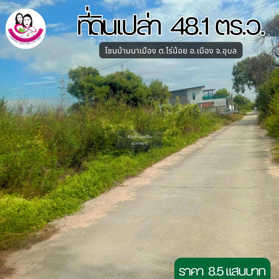 ขายที่ดินเปล่า พิกัดบ้านนาเมือง ตำบลไร่น้อย อำเภอเมือง จังหวัดอุบล