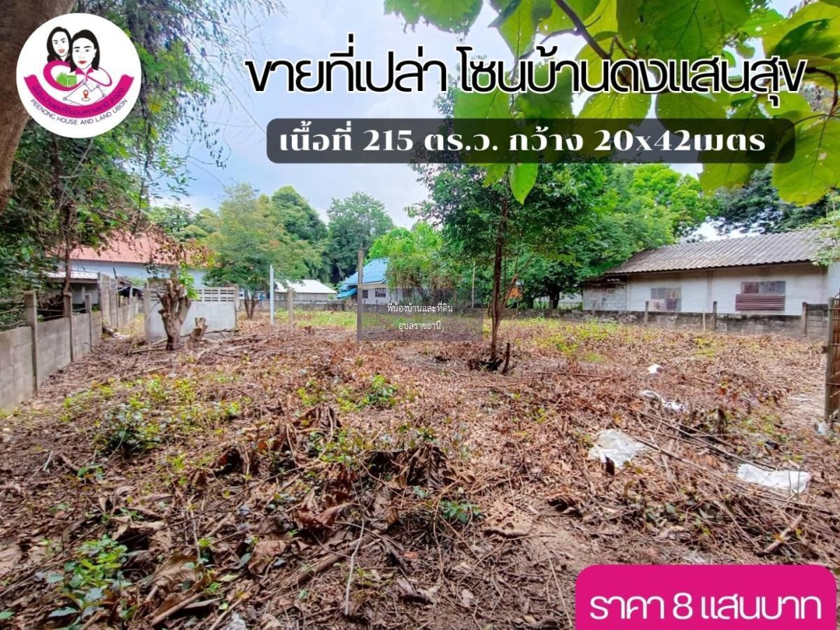 ขายที่ดินเปล่า บ้านดงแสนสุข ต.ไร่น้อย อ.เมือง จ.อุบลฯ