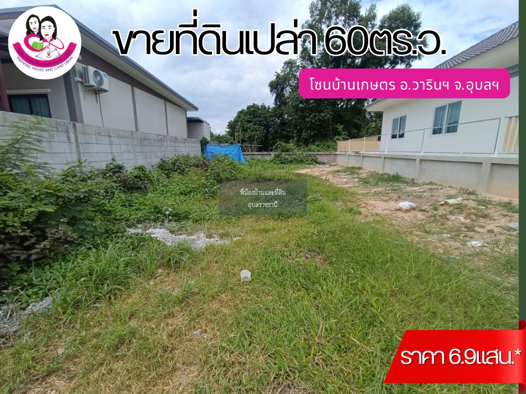 ขายที่ดินโซนบ้านเกษตร วารินชำราบ