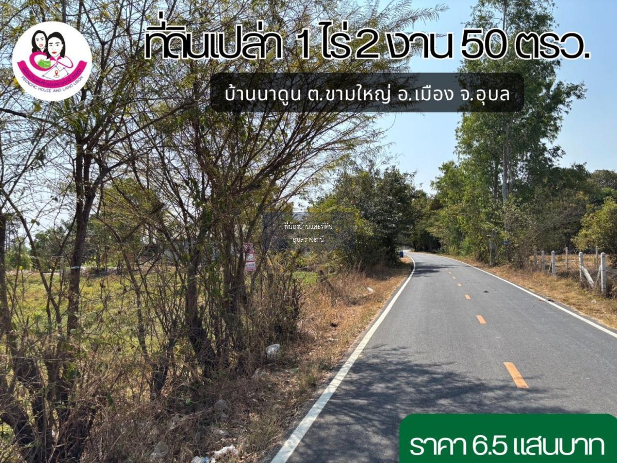 ขายที่ดิน บ้านนาดูน ต.ขามใหญ่ อ.เมือง จ.อุบล